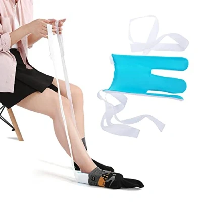Afbeelding van TSHAOUN Sokhulp kit, sokhelper gemakkelijk aan, uit gereedschap voor senioren, donner ouderen, senior, zwangere, diabetici pull up assistentiehulp, trekhulpapparaat, sokkenhelper