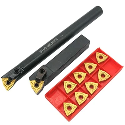 Afbeelding van 5/8 &quot;draaibank Excircle indexeerbare Carbide Draaien Gereedschaphouder MWLNR1616H08 + Metalen draaibank Interne Boring Bar S16Q MWLNR08 Indexeerbaar Inserts WNMG431 (WNMG080404)