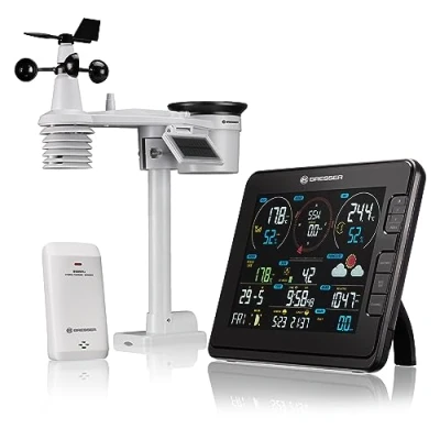 Afbeelding van Bresser Weerstation Profi WLAN 7 in 1 Weather Center met lichtintensiteit en UV meting Zwart