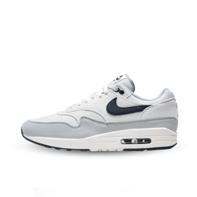Afbeelding van Nike Sportswear AIR MAX 1 Sneakers laag, Heren, Maat: 40, Platinum tint/dark obsidian Imitatieleer/ textiel