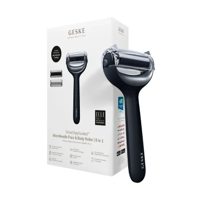 Afbeelding van Geske Microneedle FACE BODY Roller 8 IN 1 Smartappguided Huidverzorgingstool, Maat: One Size, Black