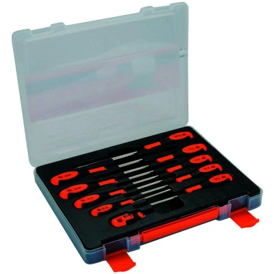 Afbeelding van Bahco Schroevendraaierset rubber greep gleuf Phillips Robertson 10 delig 605 PC AU