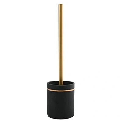 Afbeelding van Spirella Bly wc borstel, toiletborstel, borstel van polyhars, mat zwart, goud