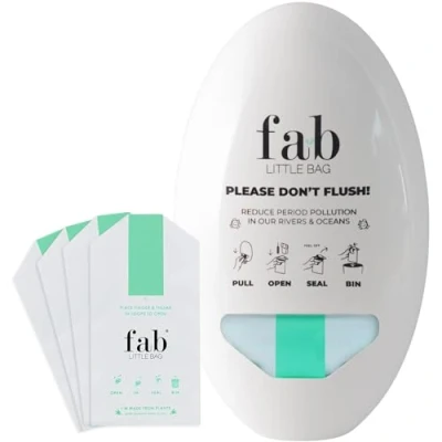 Afbeelding van Fab Little Bag sanitaire afvalzakjes dispenser + navulverpakking van 100 zakjes voor kantoren, hotels, openbare toiletten, sportscholen (1 x dispenser, navulzakjes)