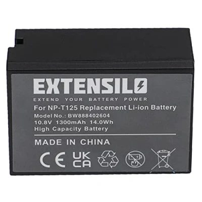 Afbeelding van EXTENSILO Accuvervanging voor Fujifilm NP T125 camera (1300mAh, 10,8V, Li Ion)