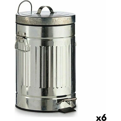 Afbeelding van Pedaalemmer Zilverkleurig Staal 7 L (6 Stuks)