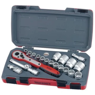 Afbeelding van T1221 Doppenset 1/2&quot; 10 32mm 12 k. 21 dlg.