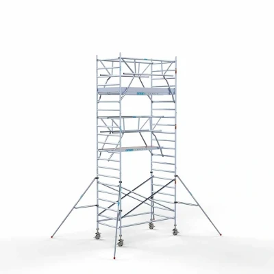 Afbeelding van Professionele alu rolsteiger 135x250x7.20m werkhoogte incl. dubbele voorloopleuning