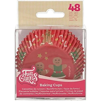 Afbeelding van FunCakes Baking Cups Gingerbread 48 Stuks Cupcake Vormpjes Papier