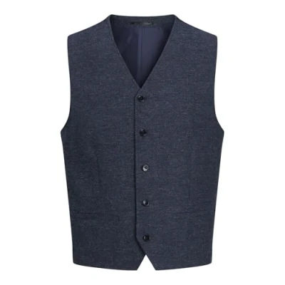 Afbeelding van Jack &amp; Jones Premium Jprwinter Twill Waistcoat Bodywarmer, Heren, Maat: 54, Dark navy