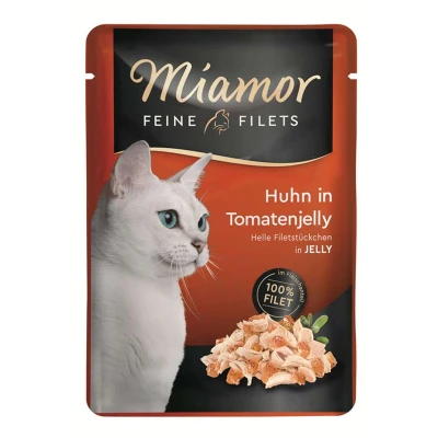 Afbeelding van Miamor Fijne Filets in Saus Kattenvoer 24 x 100 g Kip &amp; Tomaat