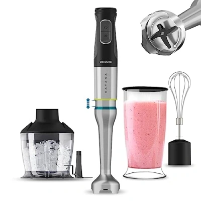 Afbeelding van Cecotec Katana 12 Chop G Handmixer 1200 W vermogen, Perreo Move, 21 snelheden, turbo functie, BlackTitanium, spatbescherming, XL