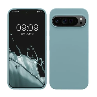 Afbeelding van kwmobile telefoonhoesje geschikt voor Google Pixel 9 Pro XL Hoesje met siliconen coating Smartphone case in antieksteen