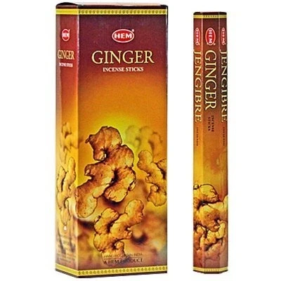 Afbeelding van Hem 6 Pack 20 Stick Ginger Doos Van Zes Tubes Wierook