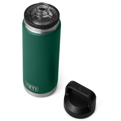 Afbeelding van YETI Rambler Bottle Chug, Vacuum Insulated Stainless Steel with Chug Cap, Black Forest Green, 26 oz (760 ml)