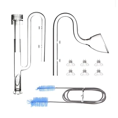 Afbeelding van FZONE Aquatische glazen lelie pijpset met skimmer instroom en uitstroom voor aquariumfilter 1/2 &#039;&#039; (12/16 mm) slang