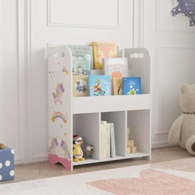 Afbeelding van Kinderkast Røyrvik open kast 75x62x29 cm eenhoornmotief [en.casa]