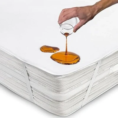 Afbeelding van Flowen Matrasbeschermer 200x200 cm Waterdichte Katoenen Matrashoes Ademend voor Bed Vochtbescherming Anti Mijt Hypoallergeen Antibacterieel Matras met 4 Elastische Hoeken Machinewasbaar