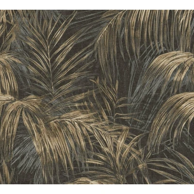 Afbeelding van Livingwalls Vliesbehang Palmen hoogwaardig behang jungle 399812 in zwart, beige, bruin, grijs luxe ontworpen door MICHALSKY
