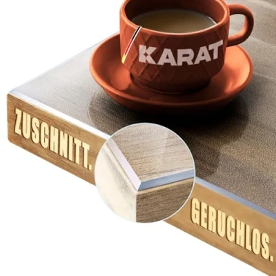Afbeelding van KARAT Transparante matte tafelfolie met afgeschuinde rand tafelkleed op maat naar keuze folie, beschermfolie gematteerd, tafelbescherming (Iperial, B: 90 x L: cm)