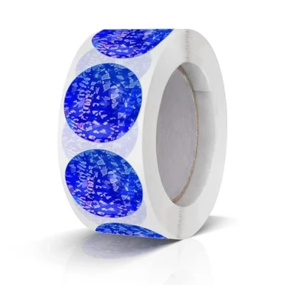 Afbeelding van 500 Stuks Ronde Stickers 25mm Kleurcodering Labels Rol Kleine Zelfklevende Stippen Glitter Blauw