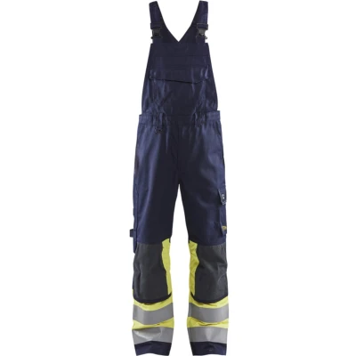 Afbeelding van Blaklader Multinorm bretelbroek Klasse 1 2607 1514 Marine/High Vis Geel C54