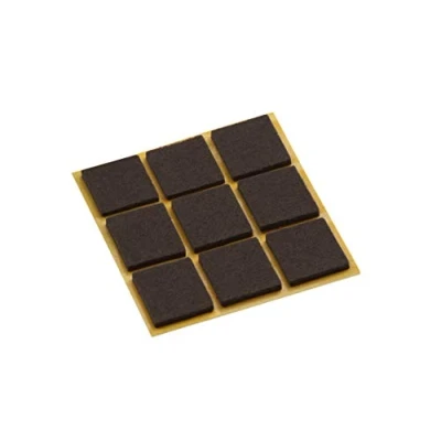 Afbeelding van Metafranc Viltglijders zelfklevend effectieve bescherming van uw meubels en stoelen / meubelglijders set voor gevoelige vloeren stoelglijders vloerglijders 25 x mm (9 Stuk) bruin