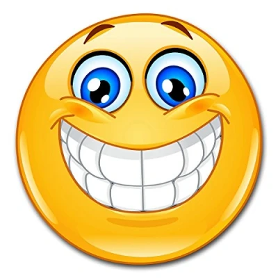 Afbeelding van easydruck24de 1 smiley sticker, Smile XL, rond, Ø 20 cm, lachende emoticon voor auto, caravan, camper, wandtattoo, weerbestendig