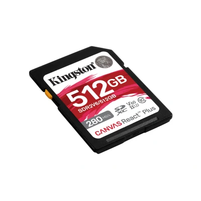 Afbeelding van Kingston Technology 512GB Canvas React Plus SDXC UHS II 280R/150W U3 V60 voor Full HD/4K
