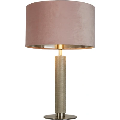 Afbeelding van Searchlight Gouden tafellamp London met roze kap EU65721PI