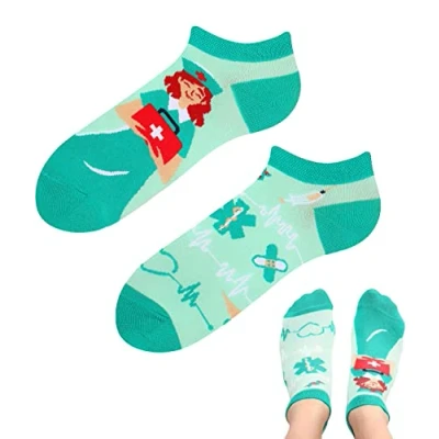Afbeelding van TODO Grappige sokken met motief voor heren en dames, leuke coole sokken, kleurrijk, veelkleurig, gek, 43 46 EU