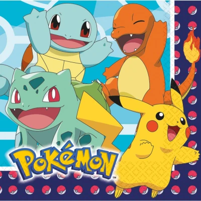 Afbeelding van Pokemon Servetten 33x33cm 16 stuks