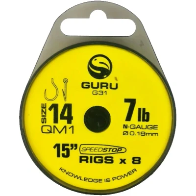 Afbeelding van Guru QM1 15&quot; Speedstop Rigs Onderlijnen Haak 14 0.19mm