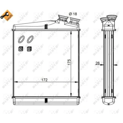 Afbeelding van Kachelradiateur, interieurverwarming NRF 54340