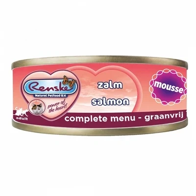 Afbeelding van 24x Renske Kattenvoer Mousse Zalm 70 gr