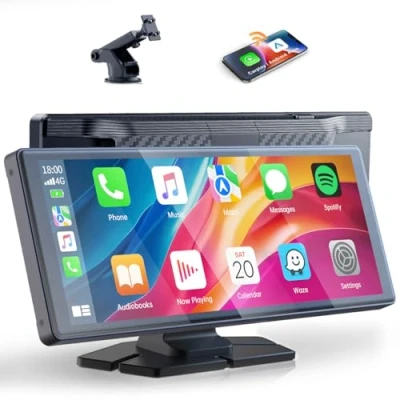 Afbeelding van Volam 9.26 Zoll A pple CarPlay Beeldscherm,Tragbares Autoradios Draadloze CarPlay&amp;Android Auto Stereo,IPS Touch Screen,Digitale Ontvanger met siri/GOO gle,GPS Navigatie,Bluetooth,MirrorLink