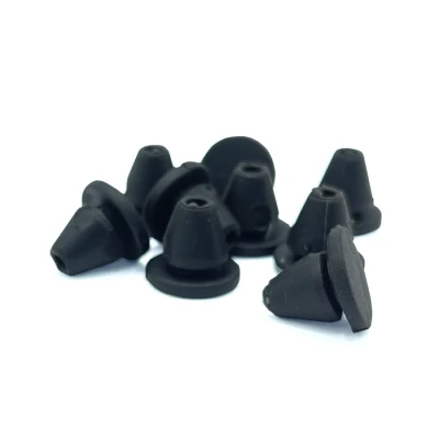 Afbeelding van Berkvens Kozijnbuffer zwart rubber dopjes stalen kozijn 2mm (per 10 stuks)