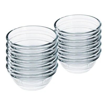 Afbeelding van GRÄWE glazen kom, Ø 6 cm, set van 10, kleine schalen, kom voor jam, mini dipschaal