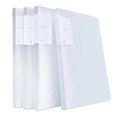 Afbeelding van SOYIRI A4 Display Boek, 30 Zakken Mappen Presentatie Project Folder, Boek met Plastic Sleeve (4 Pack)