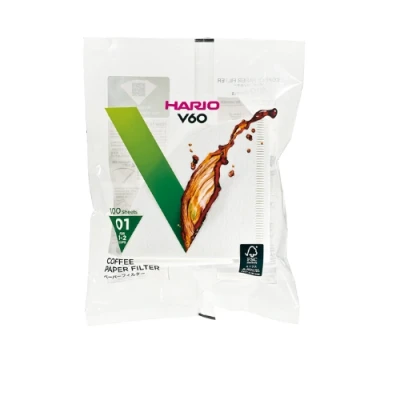 Afbeelding van Hario V60 Filters 01 White VCF 100W (100 Stuks)