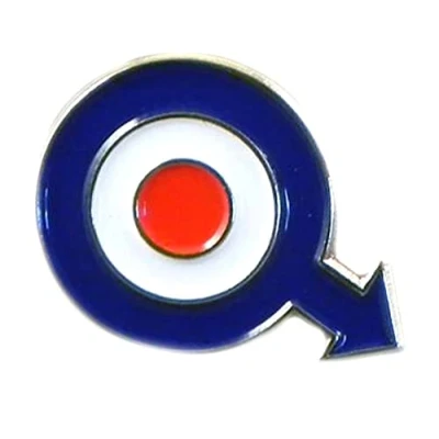 Afbeelding van Metalen glazuur Pin Badge broche MOD pijl doel (Roundel) (25mm)