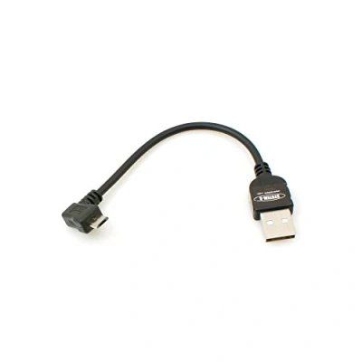 Afbeelding van Systeem S 10 cm Micro USB 2.0 kabel links gehoekt 90 graden hoek adapter