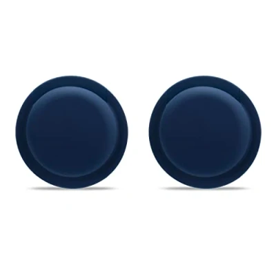 Afbeelding van Ztowoto siliconen hoes compatibel met Airtag, Airtag beschermhoes niet markerende lijm 2 stuks (2 donkerblauw)