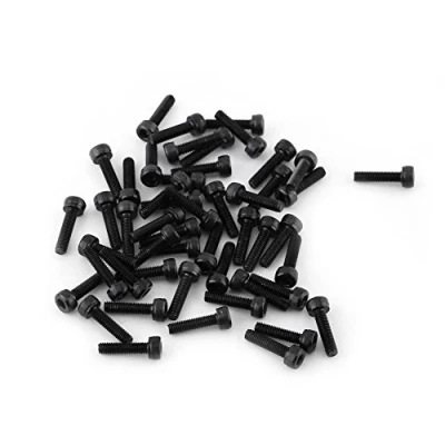 Afbeelding van M3 Black hex fitting kop schroevenset, 12,9 graden legering koolstofstaal DIN912 4 50 mm, volledige schroefdraad, effen afwerking, x 12 stuks