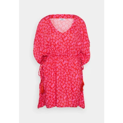 Afbeelding van Buffalo Tunic Strandaccessoire, Dames, Maat: 36/38, Red/pink