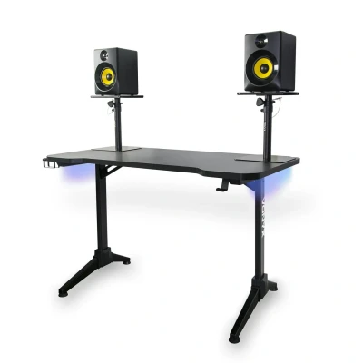 Afbeelding van Vonyx DB20 DJ tafel / studio meubel met LED verlichting 120cm