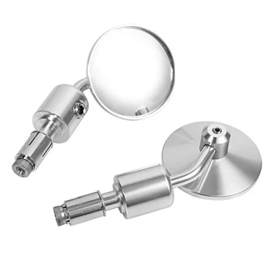 Afbeelding van 7/8 Hand Bar Achteruitkijkspiegels, Keenso Verstelbare 3 &quot;Ronde End Zijspiegels Motorfiets Zijspiegel voor Crossmotor Scooter ATV (Zilver)