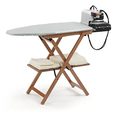 Afbeelding van Arredamenti Italia Astir Ciliegio Houten Strijkplank met Stoomunithouder 135 x 45 cm Groot Formaat