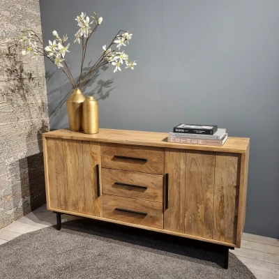Afbeelding van Benoa Dressoir Jayden 2 deuren, 3 lades 155cm