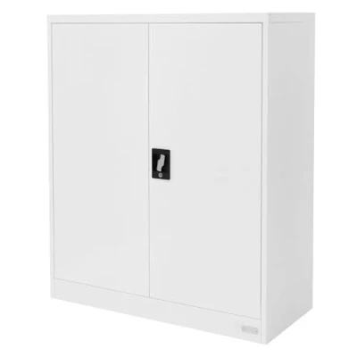 Afbeelding van Afsluitbare archiefkast 90x40x109 cm wit staal ML design